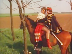 Vintages deutsches schnelles ficken auf pferd  heuhaufen